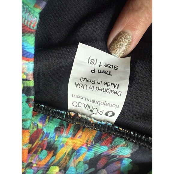 DonaJo Skort Size 1 Small Watercolor Print Tiered Ruffle Shorts Pickleball - Picture 3 of 6